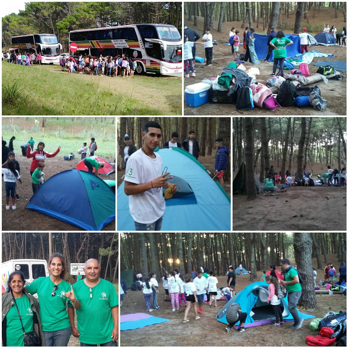 sursolidario's tweet photo. Diario de viaje: #UnMarDeSonrisas3!!! El primer día llegamos y armamos las carpas con los peques!!! Gracias al Camping Quimey Lemú por recibirnos con tanto amor y generosidad!!!! 

#Pinamar2019 #NiñosFelices #NuncaDejesDeSoñar #Sueños #Playa #JuntosSomosMás #TodosPodemosAyudar💚 https://t.co/iLifzdibie