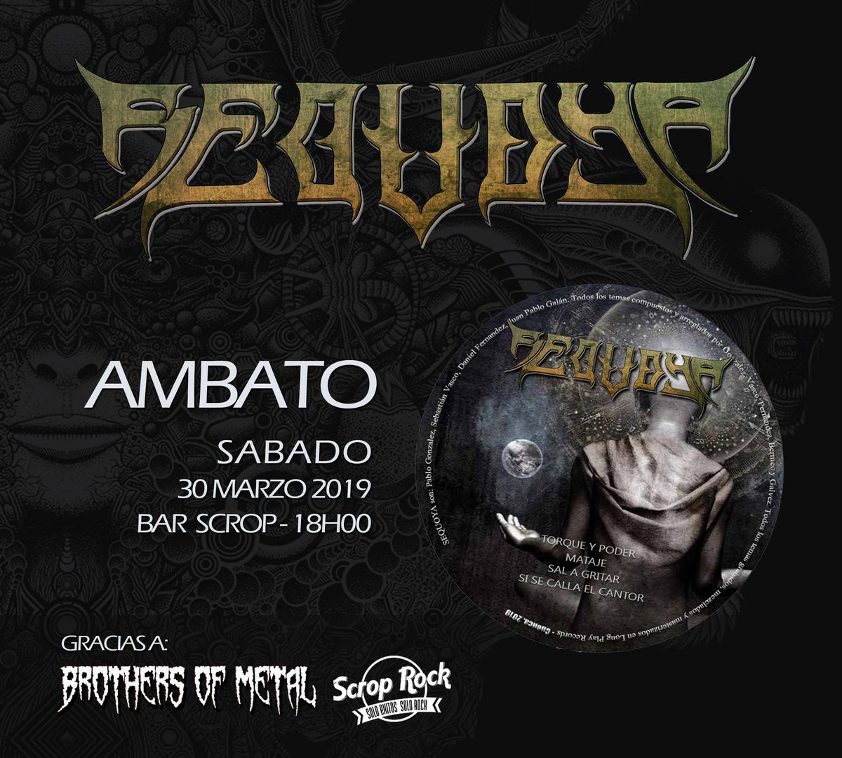 VASCO_ECU's tweet photo. Amigos de #Ambato nos vemos este sabado en el #ScropBar estaremos presentado el EP #TorqueYPoder con #Sequoya https://t.co/7W3GZmkbJT