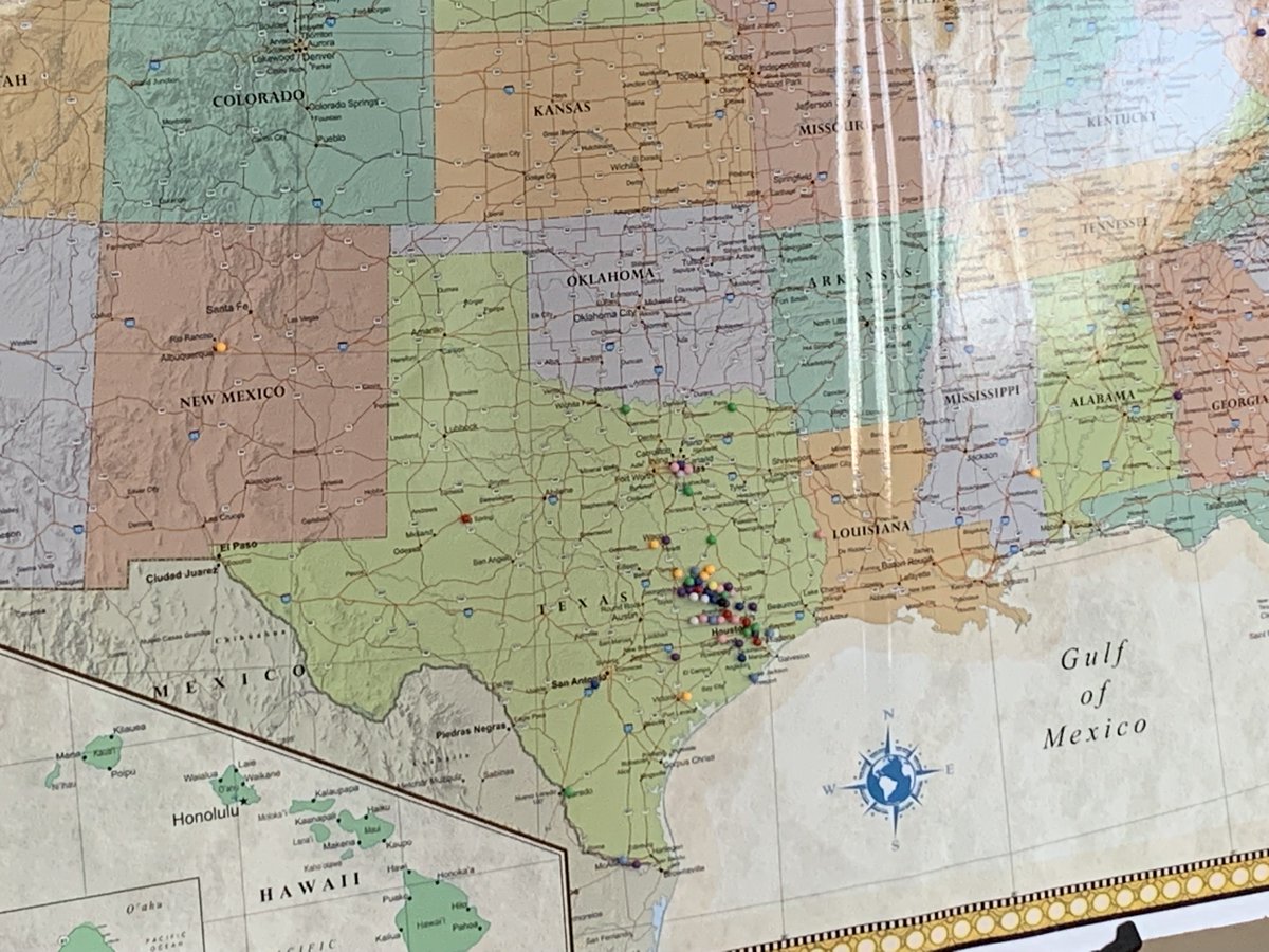 bswhealth_BCS's tweet photo. To get ready for #DiversityMonth, we set up a map in the cafeteria for everyone to pin where they're from! Where is your hometown?📍 https://t.co/mTmDQ5DrCt