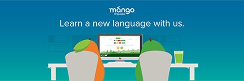 a graphic illustration of two mangos sitting next to each other on a computer