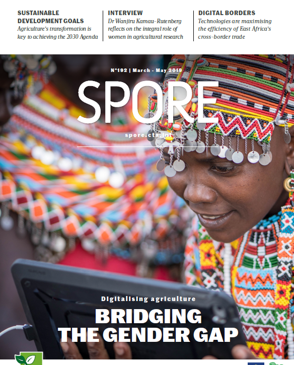 Spore_mag's tweet photo. The latest Spore issue, including an analysis of Africa’s progress towards the #SDGs and a dossier on technologies helping to bridge the #gendergap in agriculture is now available. #DOWNLOAD4FREE here: https://t.co/Mym1mZHaWk https://t.co/rFHimLxcpj
