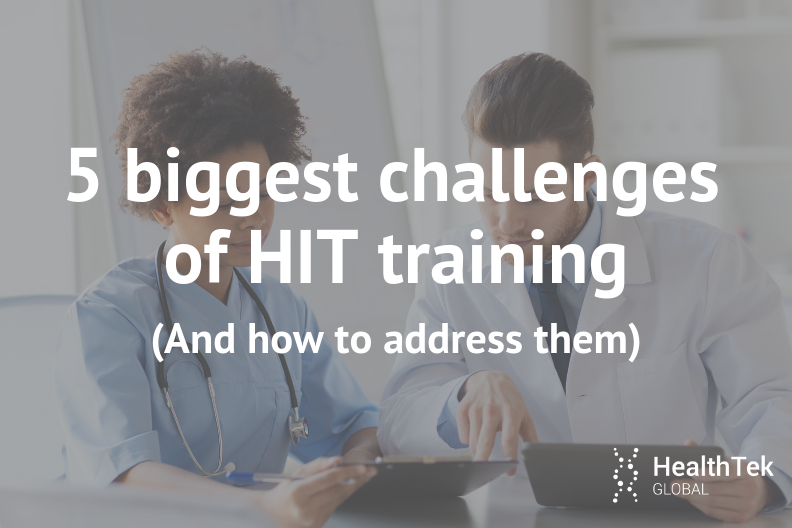 HealthTekGlobal's tweet photo. Most companies come across the same 5 challenges on their Healthcare IT training efforts. Are you also facing them? Read our suggestions on how to overcome them and get the most out of your training! https://t.co/s1Oo1VvA44 https://t.co/k77gYx6xPb