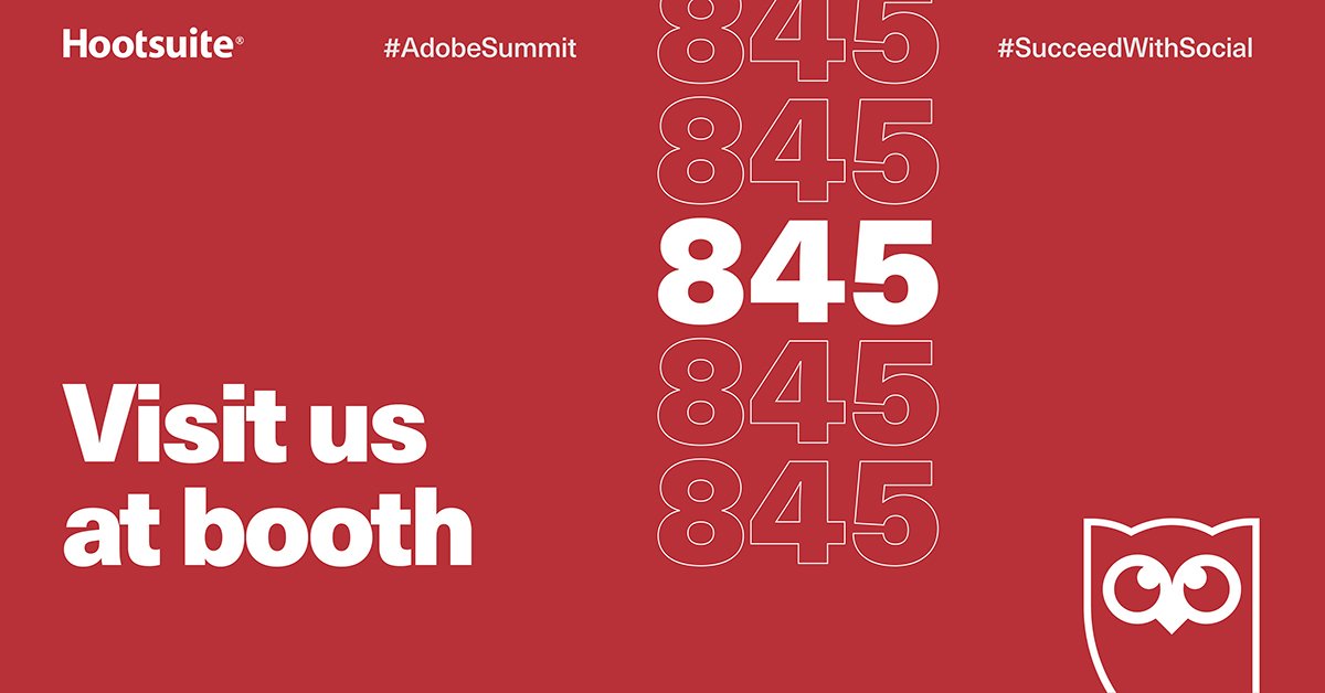 HootBusiness's tweet photo. Can't wait to see your #HootsuiteRandomCoffee matches at our #AdobeSummit booth (#845)! ☕️ Don't forget to share a selfie with your new friend and you might win some swag! 👋 Sign up here if you haven't already: https://t.co/yniNDQSgPq https://t.co/jrYPqpsdlg