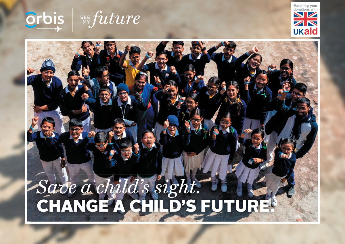 Give by 23rd June &amp; all public donations will be doubled by the UK government. Your donations to #SeeMyFuture will support our vital sight saving work, wherever it is needed the most. Money matched by UK gov will go towards our school screening project in Nepal. #UKAidMatch