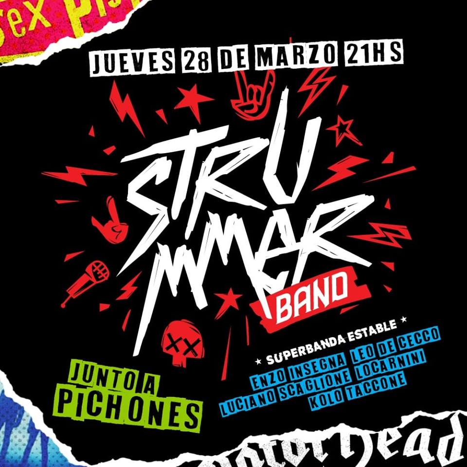 Este Jueves Vamos a estar tocando en <a href="/StrummerBar/">StrummerBar</a> con la Strummer Band! No se lo pierdan!
Entrada gratis, se reserva por mail a maladifusion@gmail.com
<a href="/Mega983/">Mega 98.3</a> <a href="/Rockandata/">🤘🏼 #RockanData 🧠🎸</a> <a href="/RockAndBall/">Rock And Ball</a> <a href="/Vorterix/">Vorterix</a> <a href="/RQPArgentina/">RQP Argentina</a> <a href="/DifundiTuBanda/">Difundi Tu Banda</a> #punk #rock #strummer #pichones