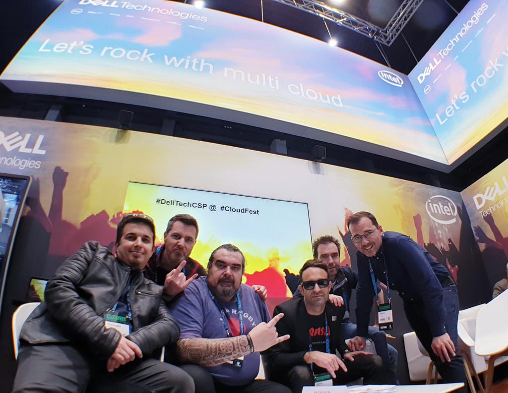 DellBand's tweet photo. The Dell #Montpellier band is ready to Rock with multi cloud .. show at 7pm at Colosseo hotel !! #delltechcsp #delltech @cloudfest @MargaretatDell @AustinKristina @StephaneReboud @valviguier @MurielAvinens @LLallouette3 https://t.co/9LAKCKNUxD