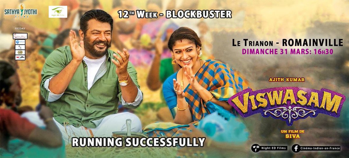DirSiva_fc's tweet photo. #Thala❤ @directorsiva ❤
@vetrivisuals @AntonyLRuben
@saisiddharth_ @immancomposer
@SathyaJyothi_ @kjr_studios
@ArunbharathiA @Actor_Vivek #Nayanthara #Anikha
#Viswasam 🎉
#ViswasamRunningSuccessfully🎉 https://t.co/myqAyNb4iD