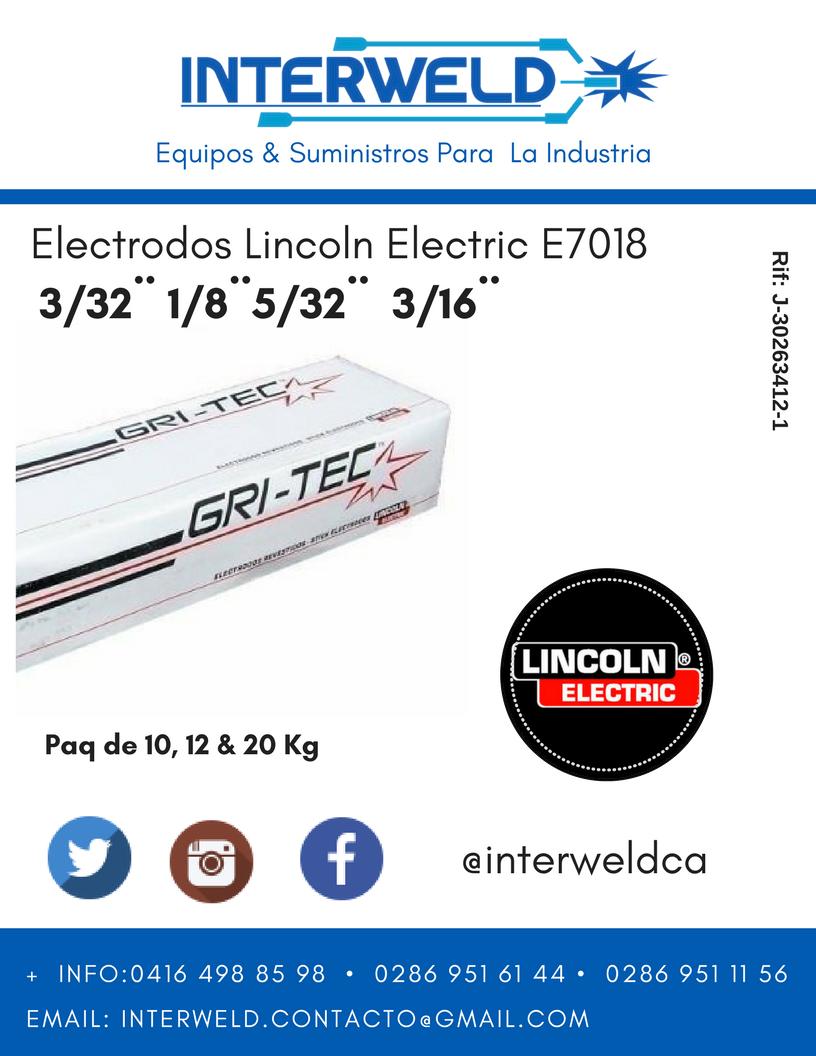Buenas Tardes! Disponible Electrodos Lincoln E7018 en diferentes medidas + Info 0416 498 85 98 | 0286 951 11 56 Somos Interweld, C.A Equipos &amp; Suministros para la industria. Contactenos!!
