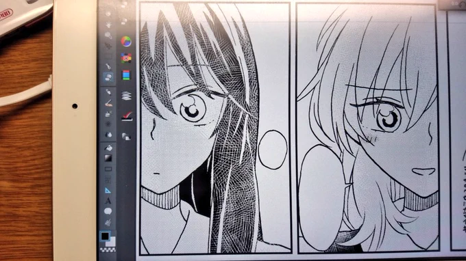 「白虎野の娘」∞リピートしながら描いてる( ˊ̃˒̫ˋ̃ ) 