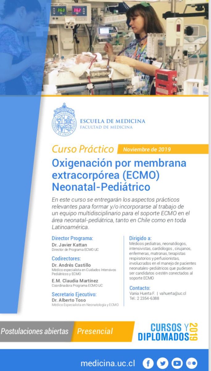 gracebichara's tweet image. #pedscard #ECMO #PedsICU #PedsCICU #Chile educacioncontinua.uc.cl/30844-ficha-cu…