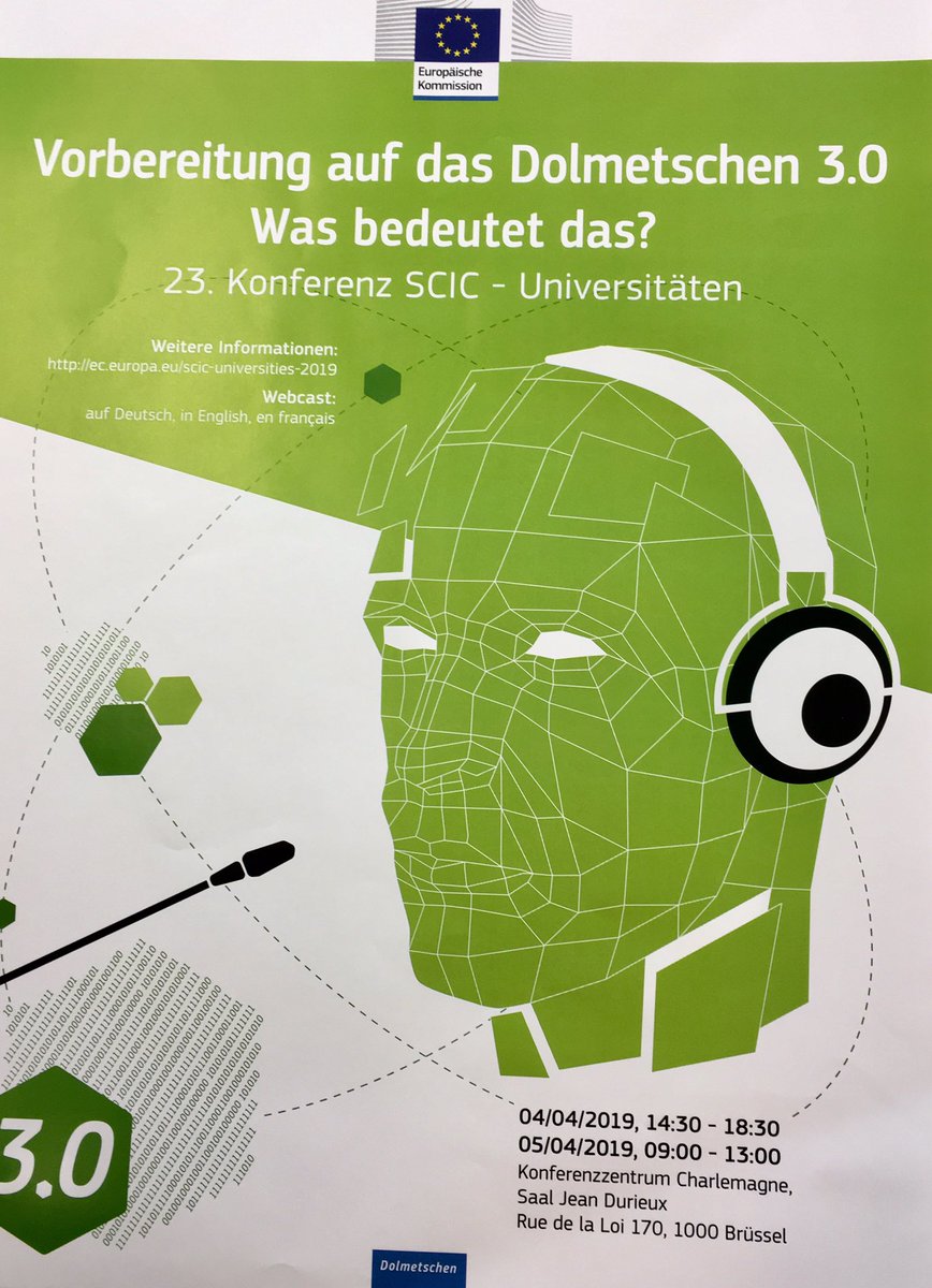 Freue mich auf nächste Woche und die #SCIC23  Konferenz. Hmm, aber das Thema “Dolmetschen 3.0 “  🤔 
#SCICkci  #virtualclass #KI #c1nt #futureproof #buildingchampions
#buildingcapacities #ethics #socialfairness #YoungInterpretersAward