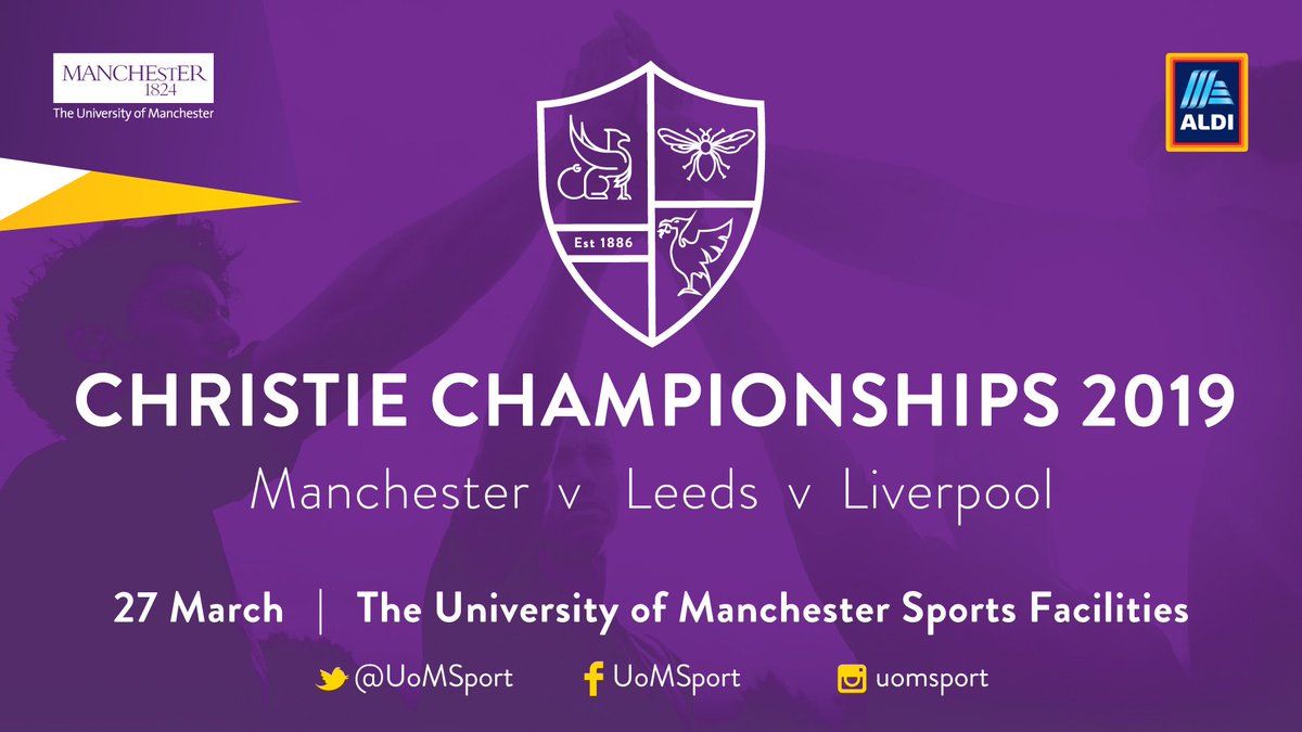 Tomorrow marks the final day of the Christie Championships with the main event. 50 fixtures and competitions across 16 venues. May the #BattleOfTheNorth begin