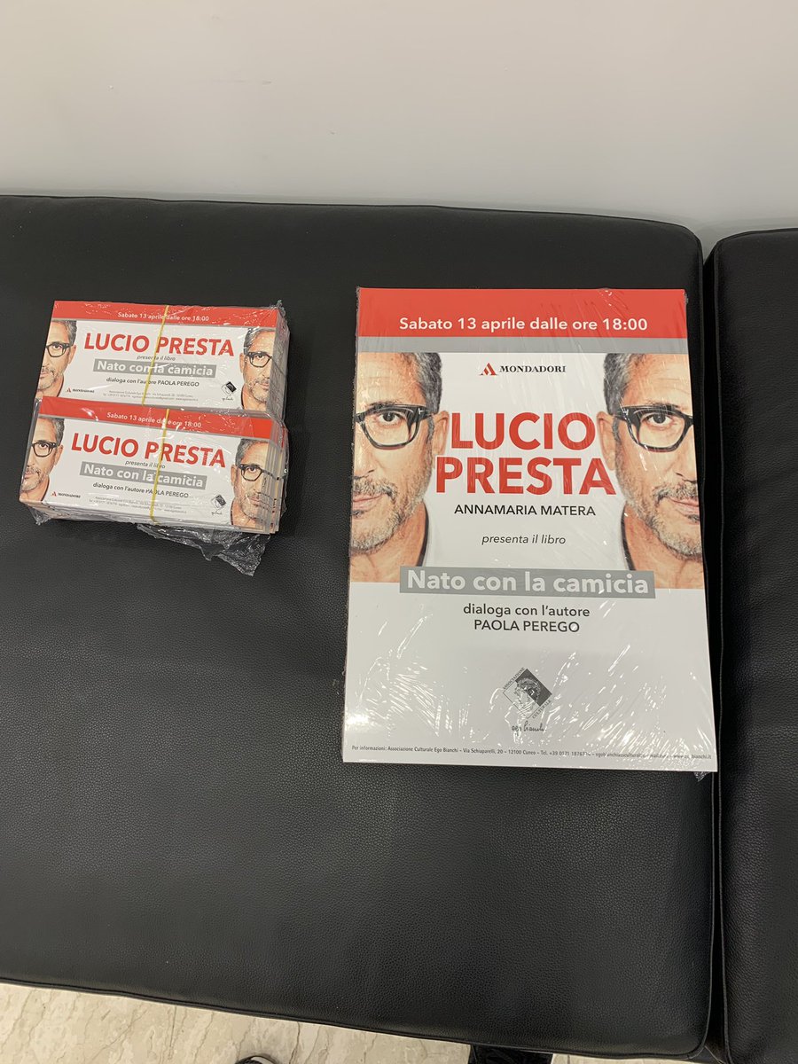 Anche #cuneo avrà l’onore e il piacere di ospitare <a href="/PrestaLucio/">ellepi_one 🇮🇹</a> che presenterà il suo libro “nato con la camicia” presso l’associazione culturale Ego Bianchi in via Schiaparelli 20 dalle ore 18 in collaborazione con la libreria l’ippogrifo,diagolerà con <a href="/peregopaola/">paolaperego</a>