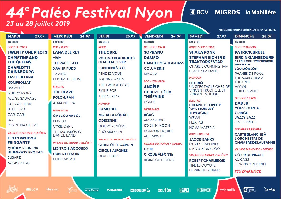 Back2vinyls's tweet photo. 44ème #paleofestival Nyon 23 -27 july 2019 #artists https://t.co/aBAPrSHlNL
