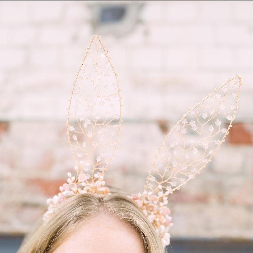 Beautiful bunny ears for an Easter wedding, or just, you know, life! <a href="/HermioneHarbutt/">Hermione Harbutt</a> makes bespoke bridal wear and we adore it! (And a Bristol original)