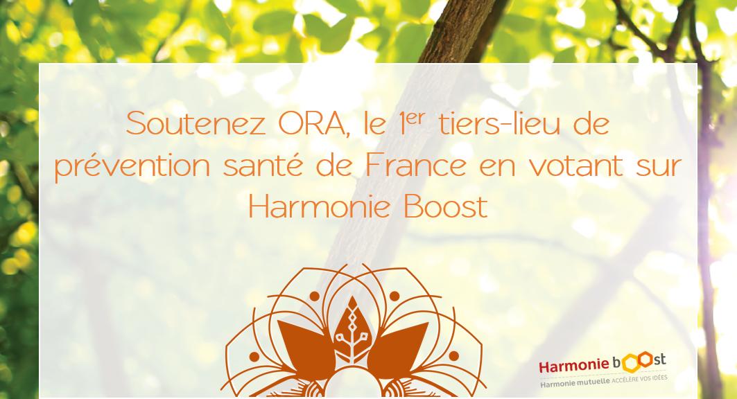 ORA concoure à l’appel à projets santé et bien-être Harmonie Boost. Pour être pré-sélectionné et passer devant le jury, nous devons faire parti des 50 projets les plus soutenus en terme de vote.

Soutenez l’initiative d’ORA en votant sur Harmonie Boost !

Un grand merci !