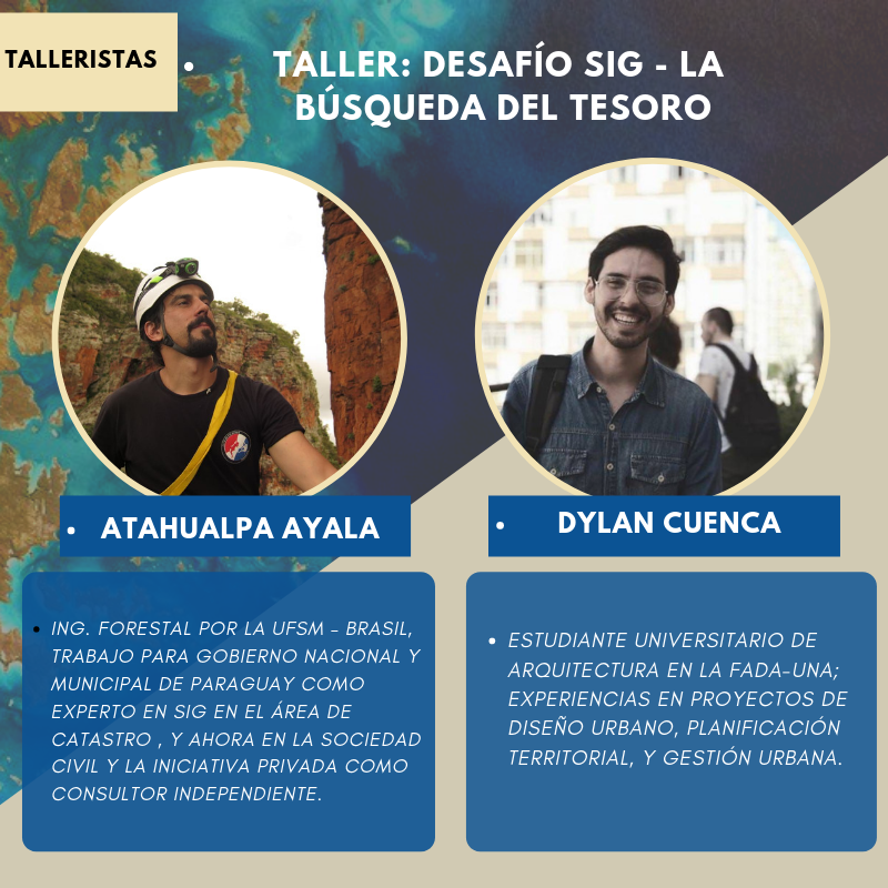 ¡Taller  DESAFÍO SIG - LA BÚSQUEDA DEL TESORO!😱😱😱
Dictado por <a href="/ata/">Ata Turk</a>.ayala y <a href="/dylancello/">Dylan Cello Cuenca</a>

Para mas info: bit.ly/2USH4Et

cc <a href="/desafio/">DeSafío 2016</a>.usig <a href="/geoinquietosarg/">Geoinquiet@s Argentina</a>
#foss4gar2019