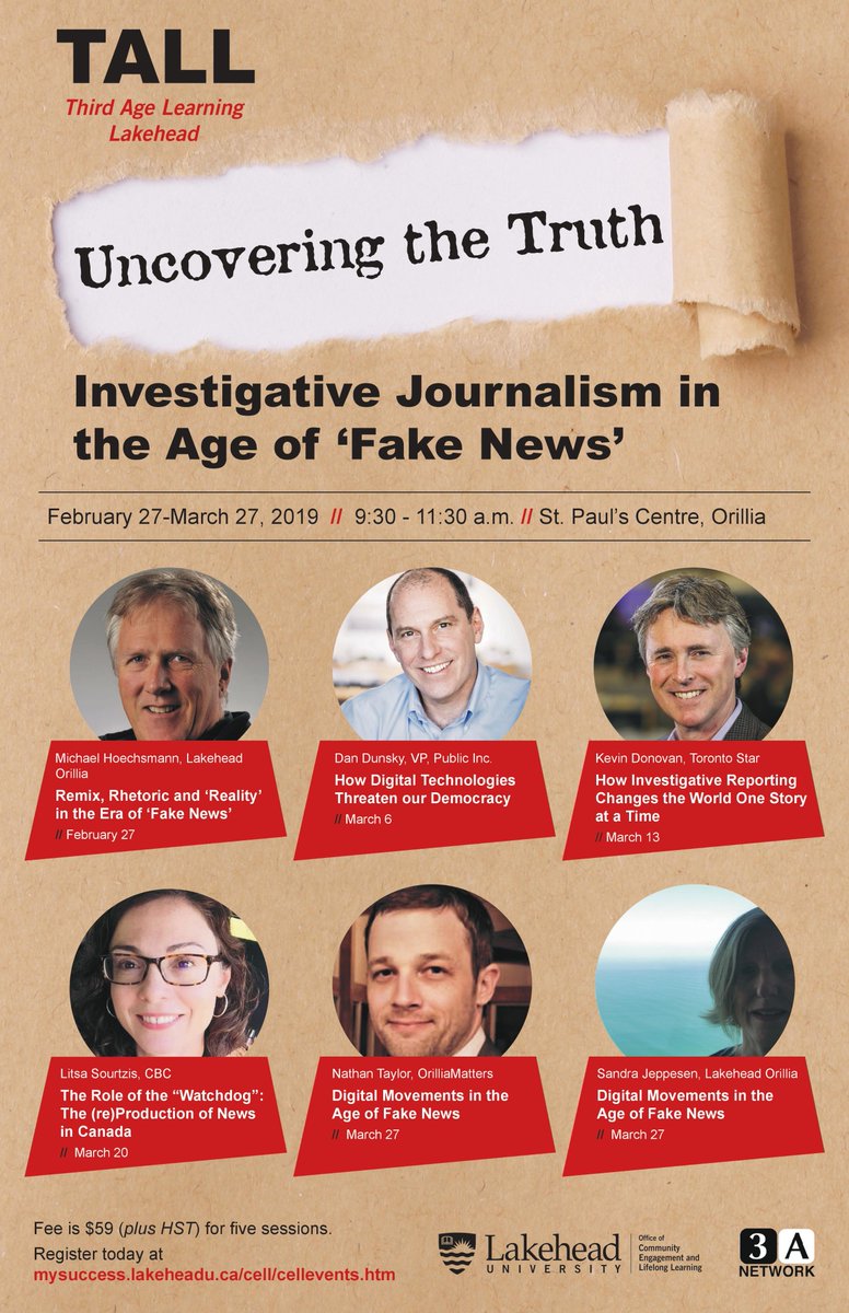 StPaulsOrillia's tweet photo. #thirdagelearning @LakeheadOrillia tomorrow at 9:30 am featuring @nathan_taylor82 and Sandra Jeppeson! #lifelonglearning #community #journalism . $10 cash at the door. https://t.co/xiwv2i0K89