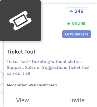 Ticket Tool On Twitter Thank S So Much Everyone For The Continued Support Of Ticket Tool We Look Forward To Continuing Our Community Oriented Bot If You Have Ideas Or Suggestions For Our