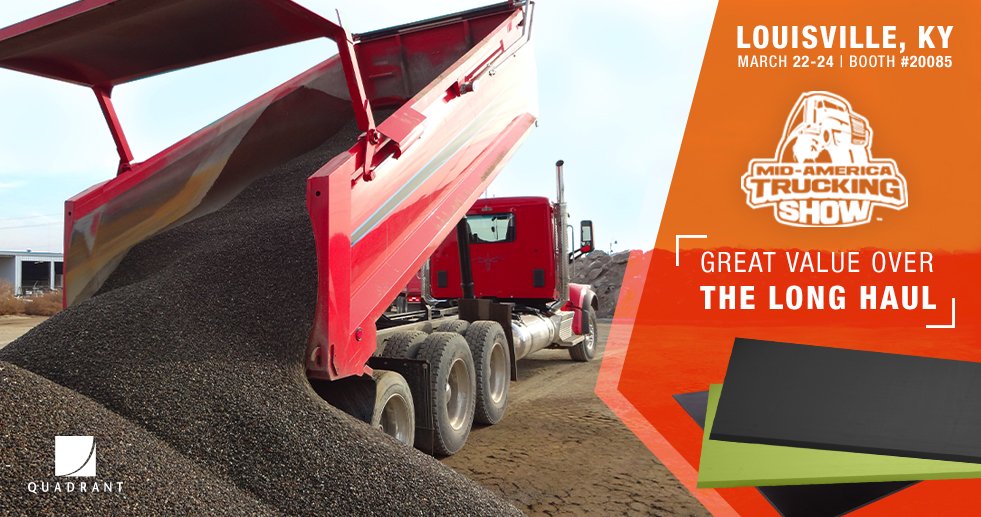 MCAMconnect's tweet photo. Ask us about “The HAULK” at MATS 2019! (March 28th – 30th) Our lean, mean, green machine is designed to provide even more longevity for those dirty hauling applications. 
https://t.co/ojypQG9uQ3
#MATS2019 #truckingshow #MATS #Quicksilver #liners #TruckYeah  #QuadrantEPP https://t.co/kuTG2pnGKe
