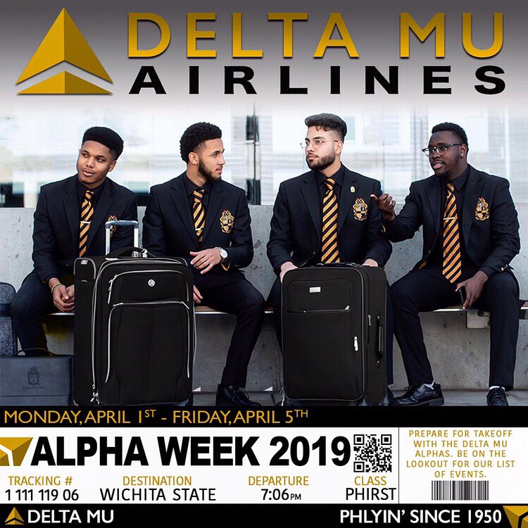 paytonxm's tweet image. Get ready to take PHlight with the Delta Mu Alphas next week! Stay tuned for our list of events. #DeltaMuAirlines #AlphaWeek2019