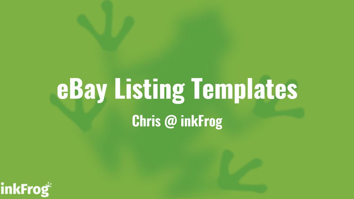 We will be hosting our third LIVE WEBINAR of 2019 on March 27 at 1PM PST.  Come see exactly how #inkFrog Designer works and watch us build a professional #eBay listing template with it.

Watch it here:  youtube.com/watch?v=UoEqQn…

It is being recorded and will be available after!