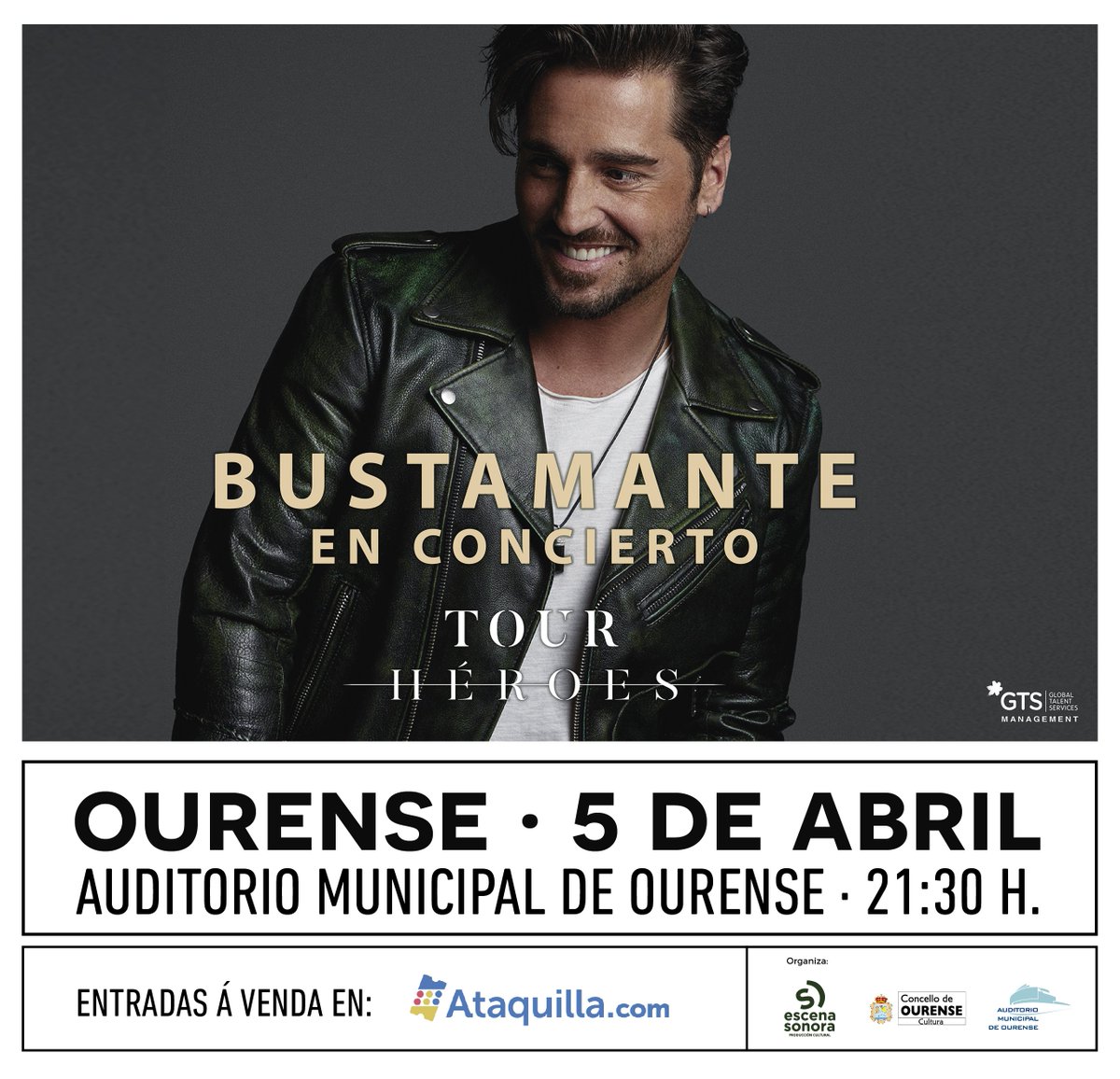 En 10 días <a href="/David_Busta/">Bustamante</a> estará en el #AuditorioMunicipaldeOurense.  Últimas entradas 👉entradas.ataquilla.com/ventaentradas/… #OurenseMola <a href="/RadioOurense/">Radio Ourense Cadena SER</a> <a href="/OurenseCultura/">Concellaría de Cultura</a> <a href="/OurenseConcello/">Concello de Ourense</a> #TourHéroes <a href="/rampahuesca/">RAMPA HUESCA</a>