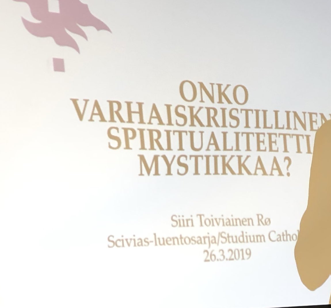 JooSalmin's tweet photo. Scivias-luentosarja jälleen vauhdissa. Nyt äänessä tri Siiri Toiviainen Rø, myöhemmin siirrymme benediktiineihin. #scivias #studiumcatholicum https://t.co/YPqtMixxlm