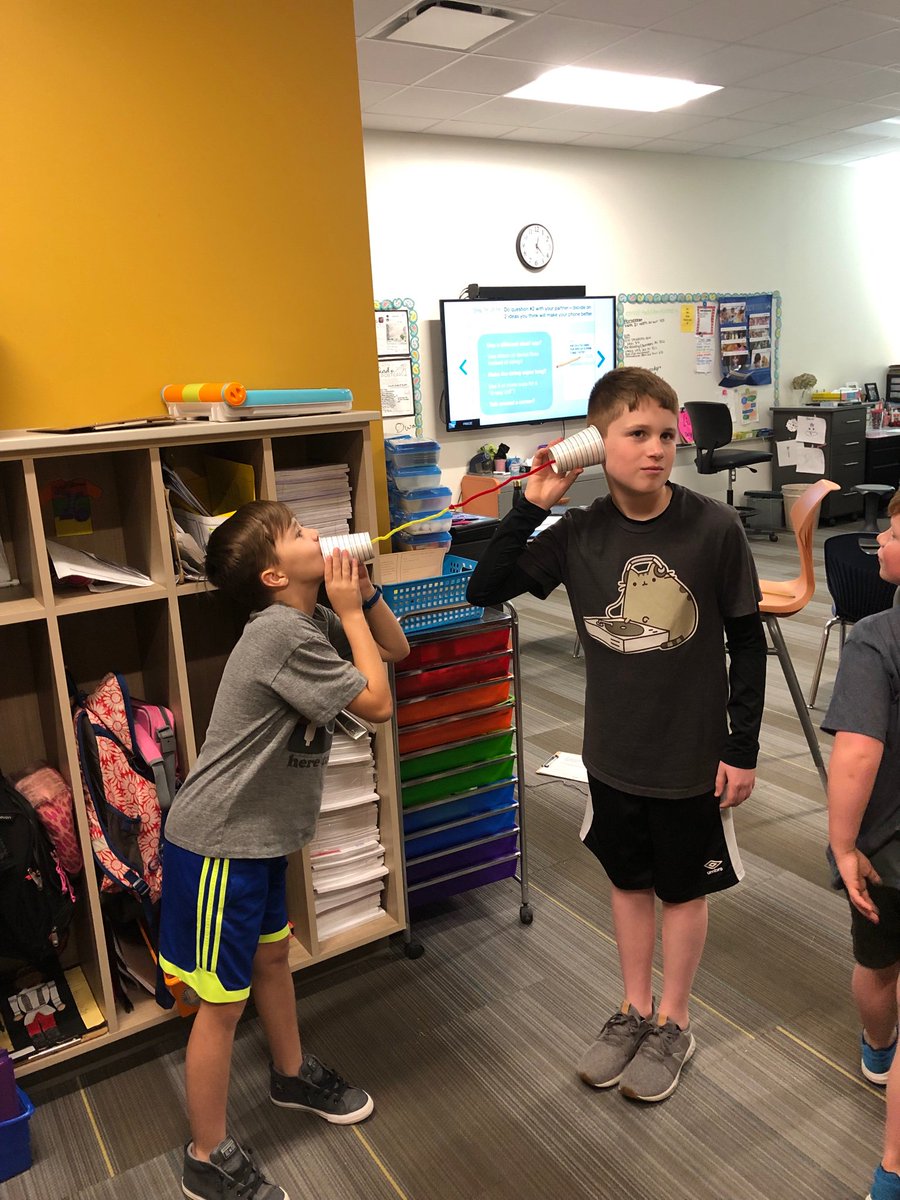 MrsLeftwichSMSD's tweet photo. My homeroom class is making paper cup telephones and experimenting with how to make them work better. @trailwoodsmsd https://t.co/owHBhFThJ5