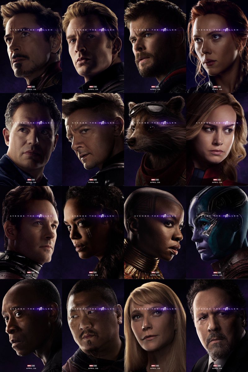 D2mel74UYAE dgP Avengers: Endgame Character Posters Confirm Who Died and Who Survived