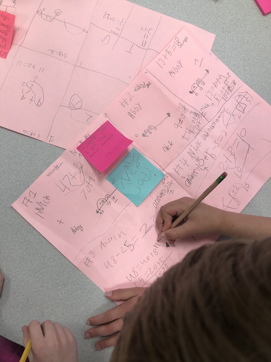 DreamTeamTeach's tweet photo. Gallery walk during math today to see how other groups solved their story problems and to give some positive feedback! 🙌🏼 @HortonsCreekES @wcpssmathelem #dreamteam #mathHawks https://t.co/WQq6fdowzz