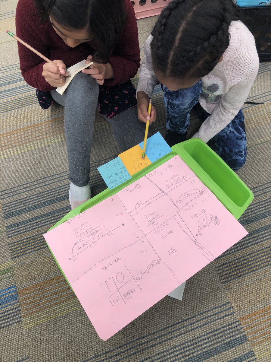 DreamTeamTeach's tweet photo. Gallery walk during math today to see how other groups solved their story problems and to give some positive feedback! 🙌🏼 @HortonsCreekES @wcpssmathelem #dreamteam #mathHawks https://t.co/WQq6fdowzz