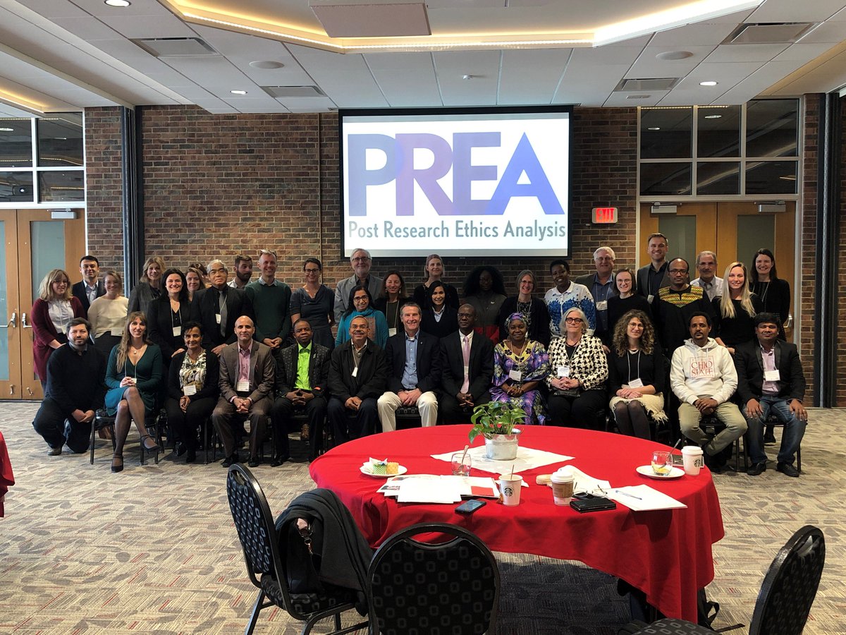 Fantastic group of presenters with great discussions about tough ethical issues in humanitarian research and innovation. #PREAconference