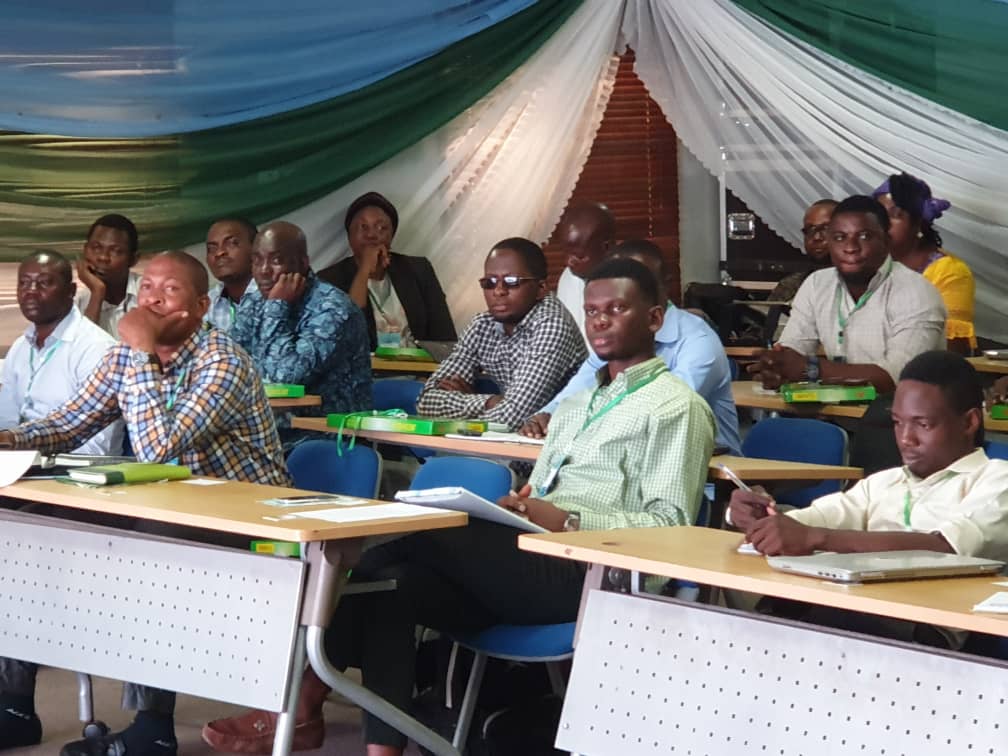 joceemycin's tweet photo. Cross section of participants @ the Drone Mapping &amp; GIS training today. It was awesome with @Dolaog and one other  getting a surprise birthday cake and @Adetokunbodjtee, myself and @Mandouze delivering day 1
#2019DroneGIS #OEAconsults #DronesinNG https://t.co/5bzT1lTAlK