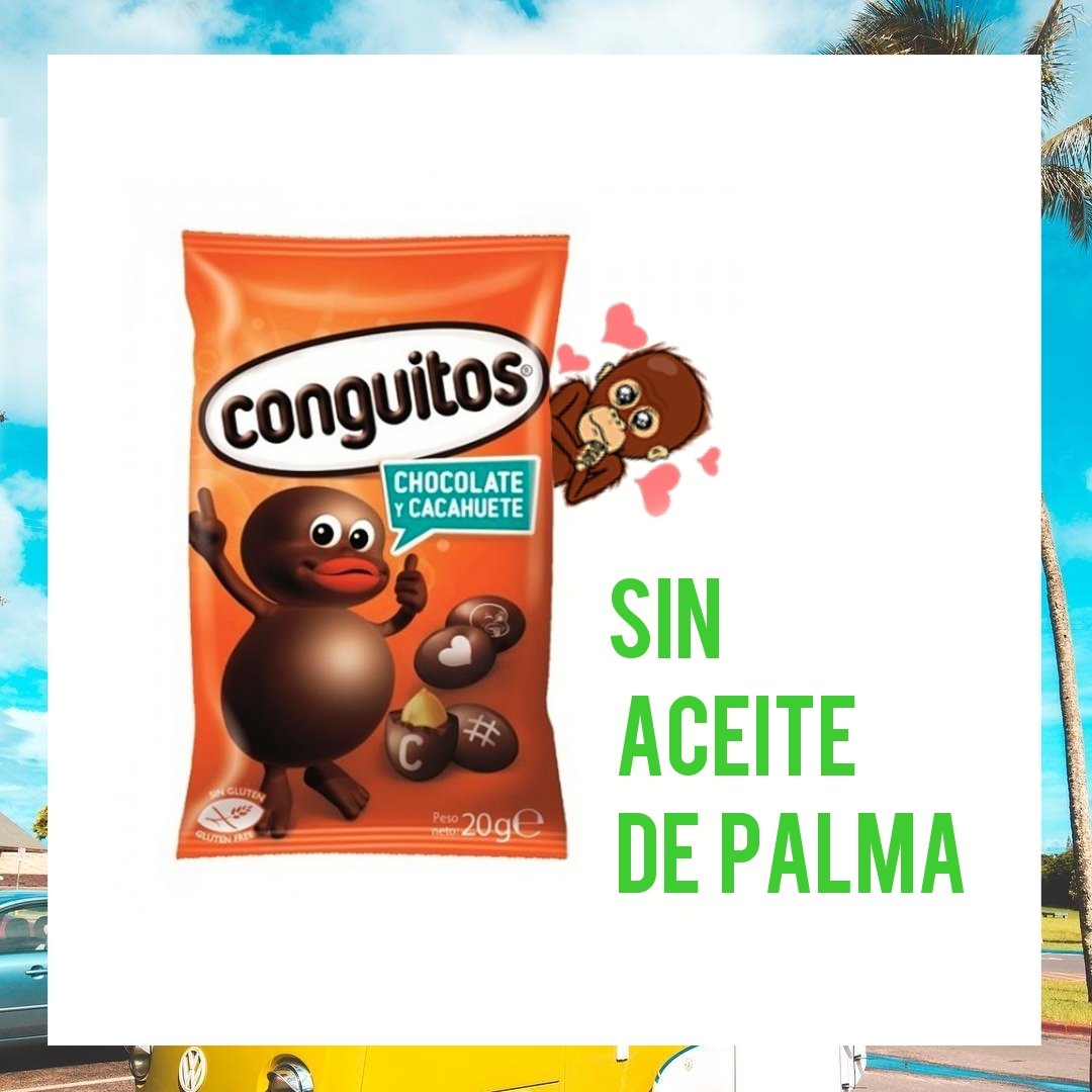 SinPalma's tweet photo. ¡@Conguitos  SIN aceite de palma! 
Ninguna marca ha patrocinado esta fotografía. #inyourPalm ✋ 
#CutConflictPalmOil  #earth #nature  #aceitedepalma #vegan
#SaveLeuserEcosystem #RacingExtinction #saveleuserecosystem
 #indonesia #sumatra #malasya #borneo #palmoil  #palmoilfree https://t.co/64YouHs8Uv