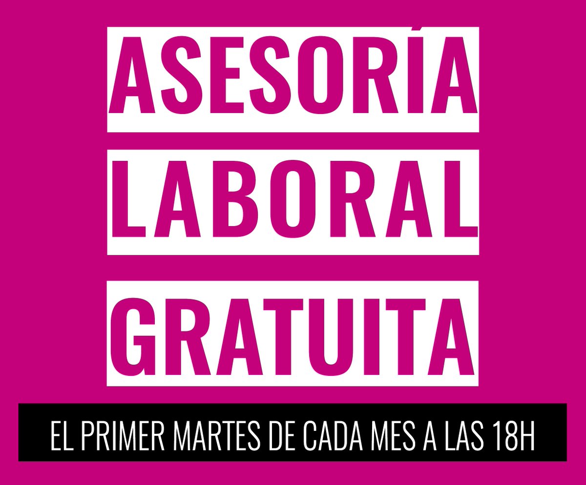 A partir del próximo martes 2 comenzaremos una Asesoría Laboral gratuita y abierta a cualquier vecina del barrio, que tenga dudas sobre su situación laboral.
Estas serán el primer martes de cada mes de 18 a 19. Este servicio es gratuito y abierto a todas las personas del barrio.