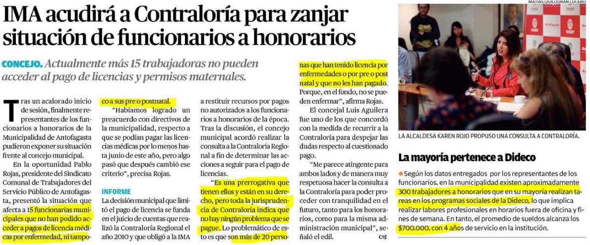 Son pro vida y le niegan el pago de pre y post natal a sus trabajadoras. La solución de este problema es político. <a href="/karenrojo/">Karen Rojo de Medina</a> esta es una forma de apoyar a las mujeres y no con tesitos o trayendo a luchito jara. #antofagasta