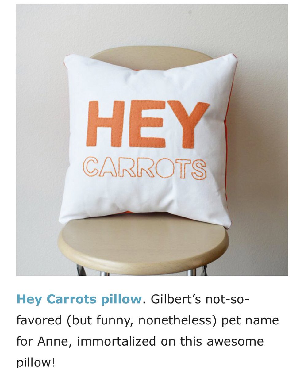 MrsCaiterBug's tweet photo. My HEY CARROTS pillow cover was featured on a gift list today! Check it out if you are an #ANNEGIRL or know one. #kindredspirit #anneofgreengables 

https://t.co/BUGFNlumXD https://t.co/WUdq2KSZIR