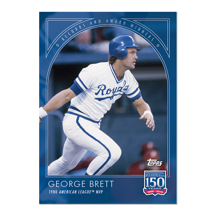 OACCards's tweet image. 3 New @Topps #150YearsofBaseball

10 George Brett - Records &amp;amp; Award Winners 
11 Hank Aaron - Historic Moments
12 Bryce Harper - Rookie Campaigns