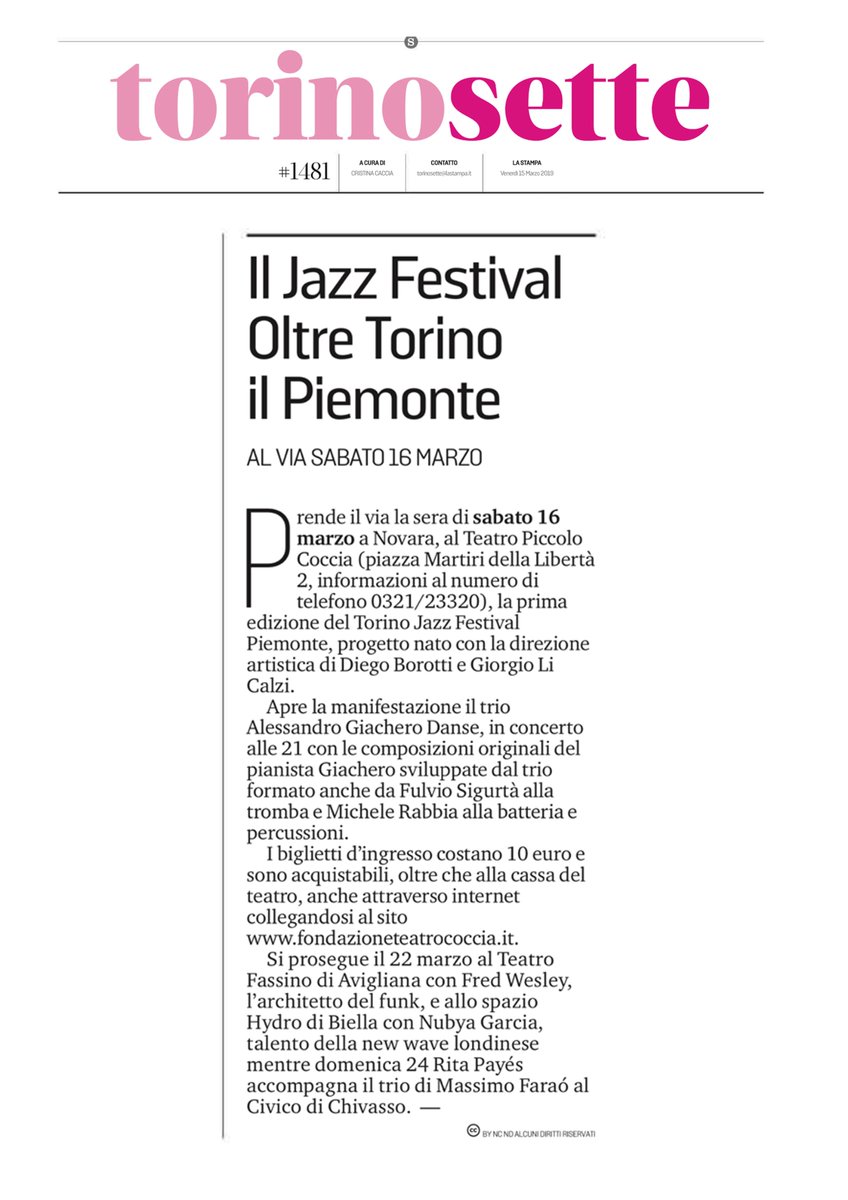 Il festival continua in tutta la regione! Prossima tappa Cuneo 👉 piemontejazz.it/eventi/  #Jazz #Piemonte #Cuneo #TJF