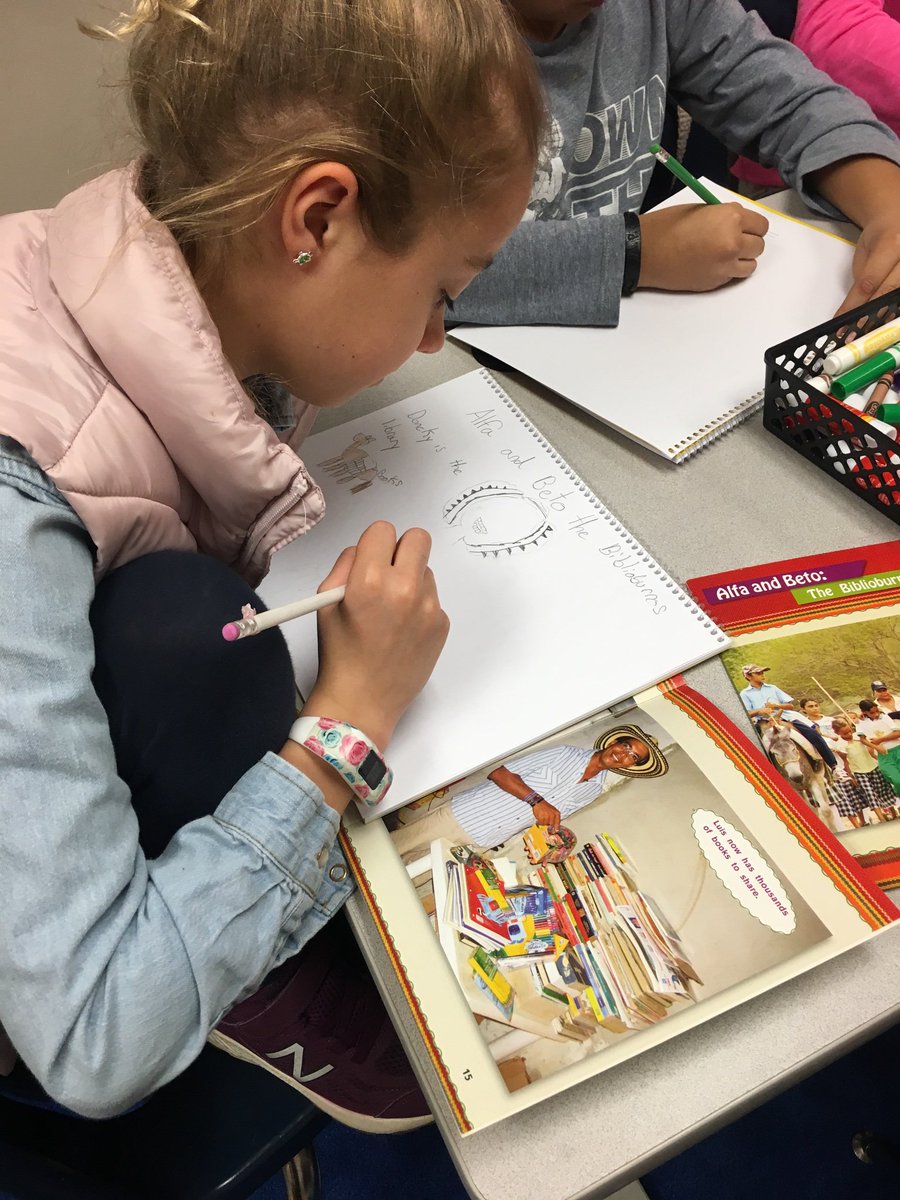 MsSuttonmes's tweet photo. 3rd graders hard at work! Creating illustrations to show their understanding from the story. https://t.co/B0q80iTs8f