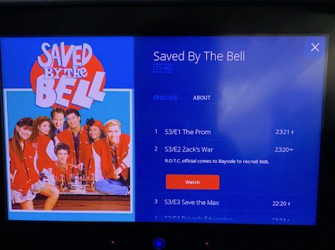 brianjstultz's tweet photo. Thanks to @Delta for making my flight quite enjoyable yesterday by having Saved by the Bell available on in-flight entertainment. #HeyHeyHeyWhatsGoingOnHere #SaveTheMax https://t.co/eQrmzr1x0S