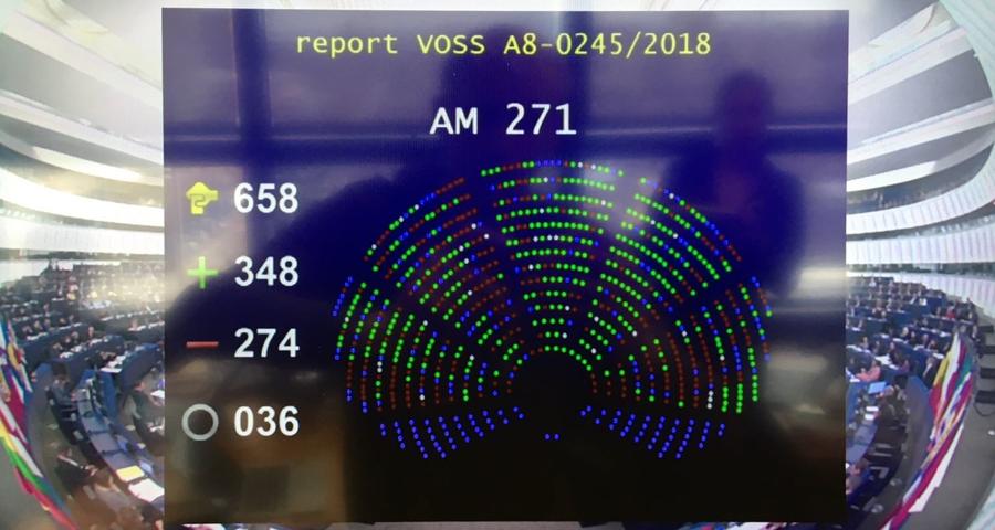 HerculesAsl's tweet photo. The @Europarl_EN #Article13 and #Article11 just caused a sad and dark day for our internet freedom. The results of the final vote: 348 in favor, 274 against #SaveYourInternet https://t.co/2zHOBc2MK4