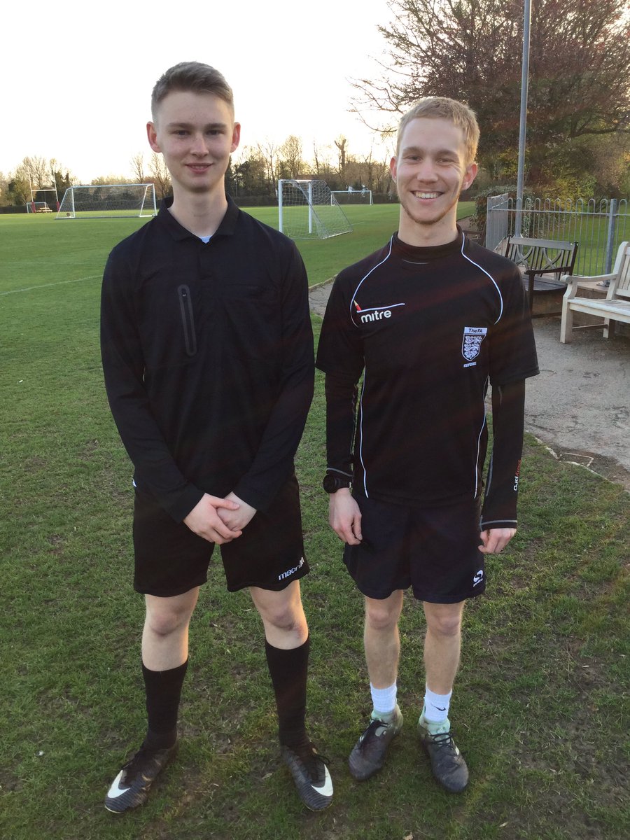 Olly and Ben officiating the Yr 8 District Football Final, Highfield vs Thomas Alleynes Academy. Great job done by both, Well done 👏👏😀