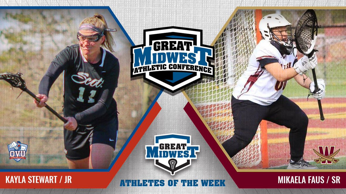 #GreatMidwestWLAX 🥍 Weekly Honors:                              

Offensive - Kayla Stewart (<a href="/OVU_athletics/">OVU Athletics</a>)
Defensive - Mikaela Faus (<a href="/WalshCavaliers/">Walsh Cavaliers</a>) 

📰 » bit.ly/2UbR1jf
