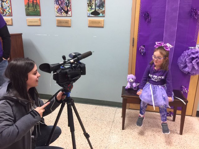 jasmorante's tweet photo. Go Ruby Go💜 

CTV News, Kitchener and Snap’d Magazine KW visited Ruby at her school to cover #PurpleDay! What a star✨

CTV Segment should be airing tonight at 5/6pm and the Snap’d pictures will appear in the April KW edition. 

@EpilepsySCO https://t.co/GpNFXjjF5l