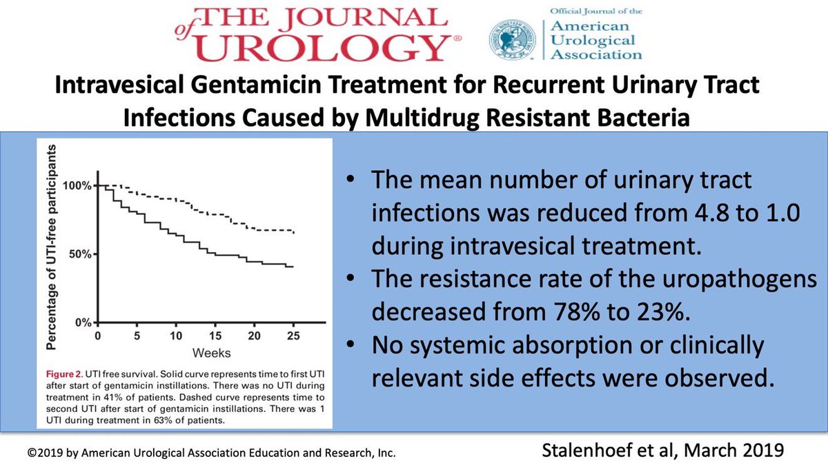 JUrology's tweet photo. In patients with UTIs caused by MDR microorganisms 
who have limited or no oral Rx options - 
intravesical gentamicin instillation 
is a valuable treatment option 
https://t.co/7k67PZszr9
@janneke_st https://t.co/83xK1bxbJ8