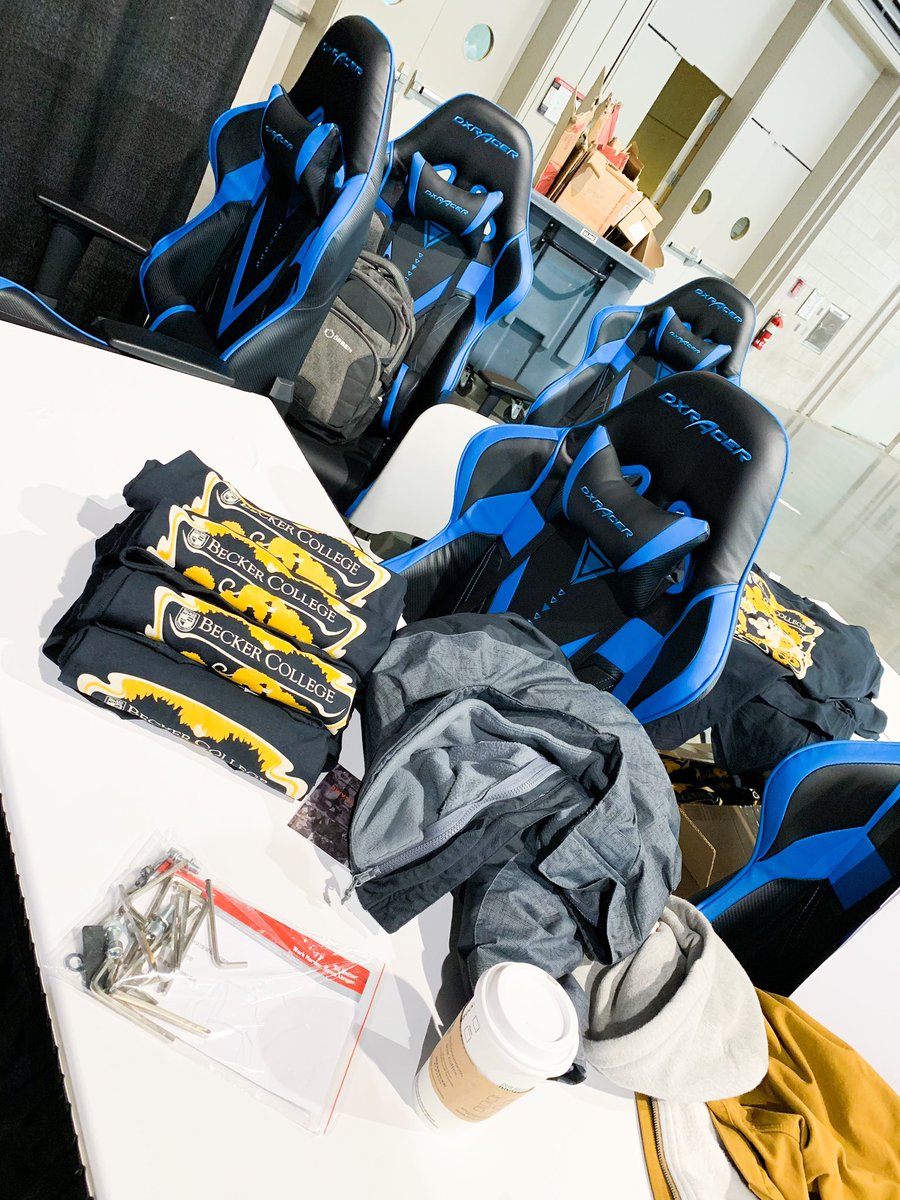 BeckerMfa's tweet image. It’s setup day for PAX East!! All the pieces are coming together! Come visit the Becker booth Thursday - Sunday (booth #10058). 

Check out student games, Apply to the MFA, and get your portfolio reviewed by a faculty member! 
#PAXEast #PAXEast2019 #highered #HigherEducation #mfa