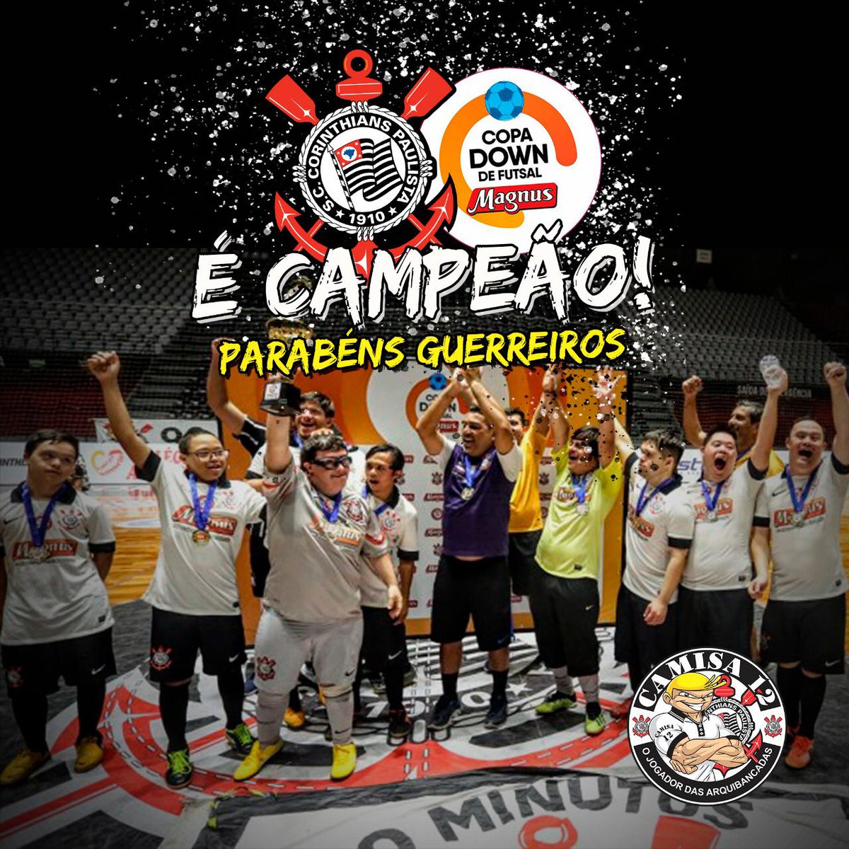 Cleitonbrfutsal's tweet photo. Parabéns galera pelo titulo, uma final digna no parque Sao Jorge 4 x 3 em cima do Santos, de virada vcs estão de parabéns, e ao projeto Up/Santos que jogou muito também uma grande final duelo de gigantes, qualquer equipe poderia ter sido Campeã, https://t.co/OyDyao0ttH