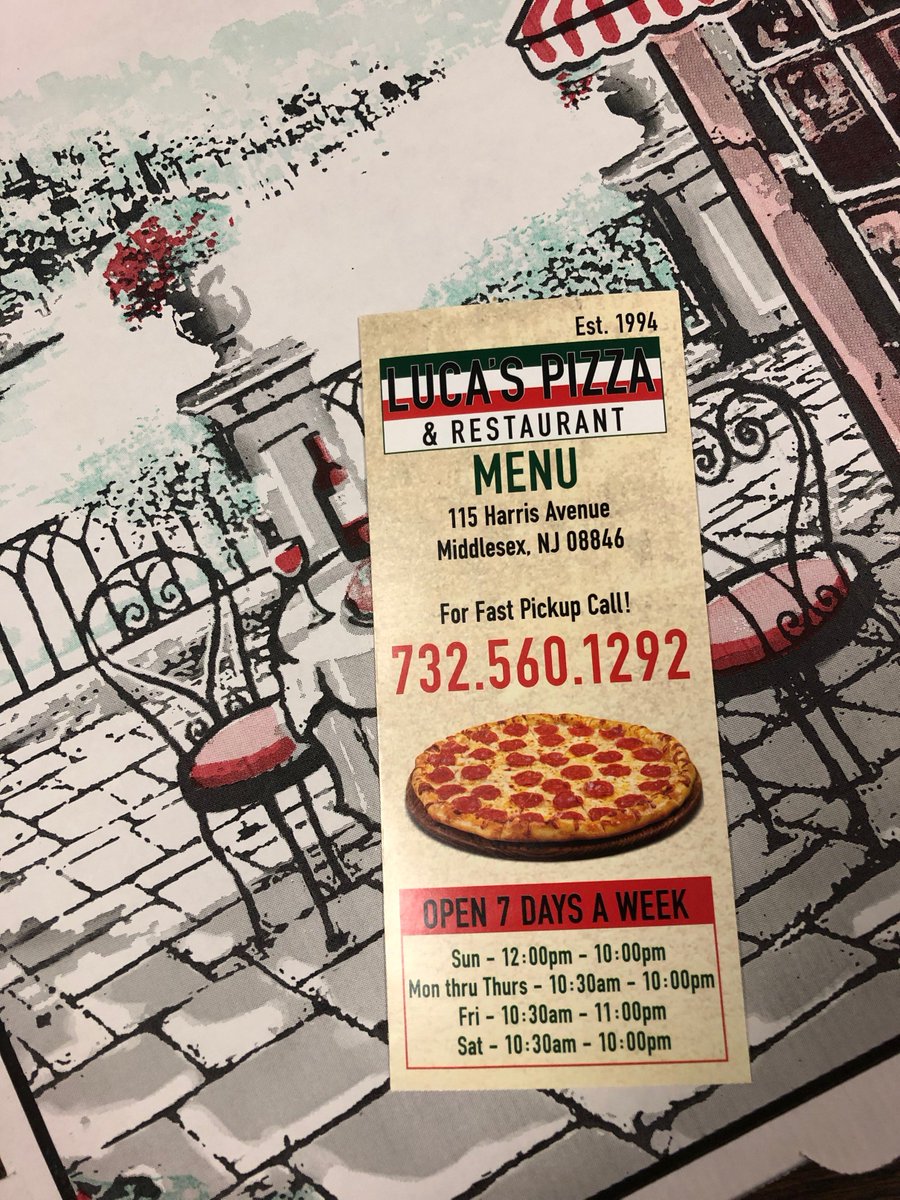 Soo good we almost didn’t get a picture! 🍕
Check out Luca’s Pizzaria &amp; Restaurant 
Located at 115 Harris Ave, Middlesex, NJ